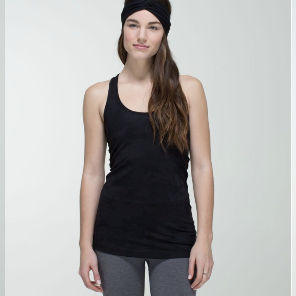 Lululemon Cool Racerback Savasana Camo 20cm New Black